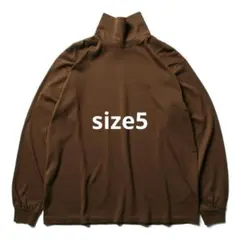 AURALEE LUSTER PLATING HI NECK L/S TEE
