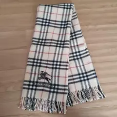 BURBERRY☆ノバチェック柄☆ベージュ☆ウール100% マフラー