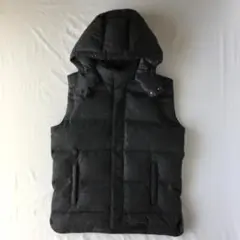 エディフィス ウールダウンベスト グレー チェック M