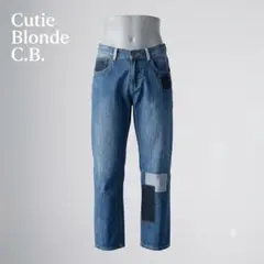 Cutie Blonde パッチワーク デニム パンツ ジーンズ L 綿100のサムネイル