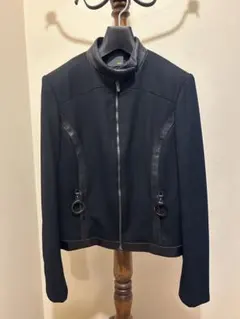 FENDI ライダース ジャケット アウター 美品 正規品 レディース FENDI】フェンディ『FFロゴ ズッカ柄 アームロゴ レザー