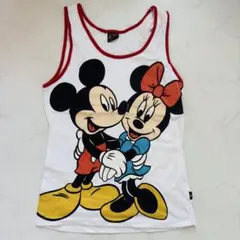 y2k ディズニー タンクトップ ミッキー&ミニー プリント M（C847）