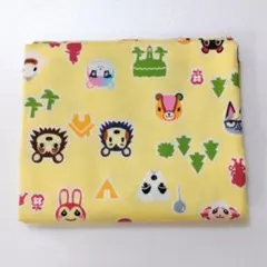 どうぶつの森 綿 オックス生地 イエロー 110×50
