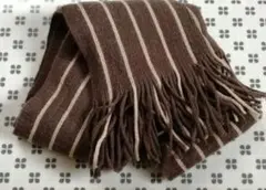 マフラー　冬物　メンズ　レディース　茶色　おしゃれ　ファッション　ストライプ