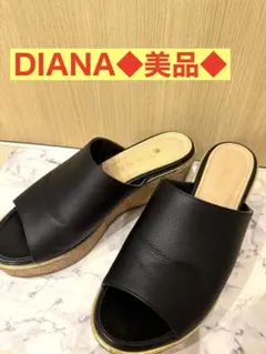 DIANA ダイアナ　レザーウェッジソールサンダル　コルク　厚底