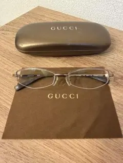 GUCCI GG9604J ハーフリム スクエア メガネフレーム美品 最終価格