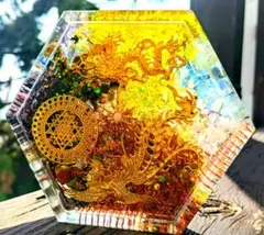 六角形✧龍神様&鳳凰✧台座✧オルゴナイト❤睦月さま❤専用です