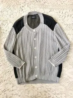 最終価格　美品　アンソールENSOR CIVET ニット×シフォン切替♪カーデ