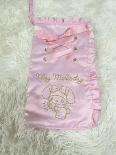 My Melody サテンポーチ ピンク
