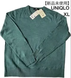 【新品未使用】ユニクロ エクストラファインメリノ クルーネックセーター XL