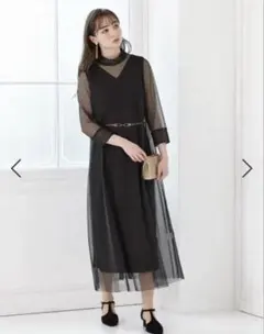 Aimer ラメチュールAラインドレス　パーティードレス