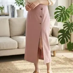ナイスクラップ・F ミニタイトスカート スリット入り ピンク