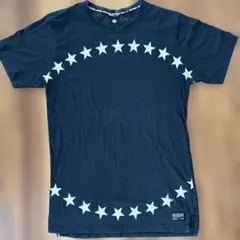 65.NikeFC スタープリント柄ブラックTシャツ/サイズMタグ取れ