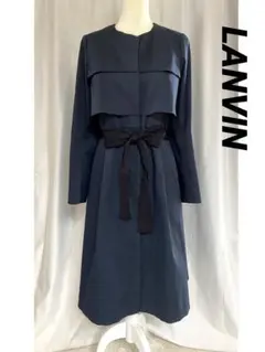 LANVIN ランバン コードドレス スプリングコート ネイビー