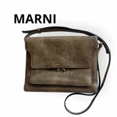 MARNI レア❗ パイソンレザー トランク ショルダーバッグ - メルカリ