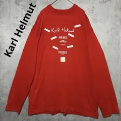 Karl Helmut カールヘルム　メンズ　ロンT 長袖カットソー　赤　Lのサムネイル