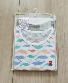 ユニクロ　コットンメッシュタンクトップ　3枚入り　90