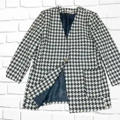 CHINON ノーカラージャケット 千鳥格子 大きいサイズ17号 4L