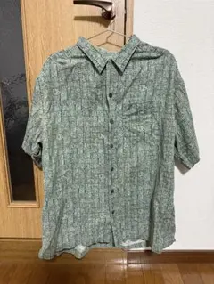 L.L.Bean 総柄 半袖シャツ メンズL コットン レトロ アウトドア