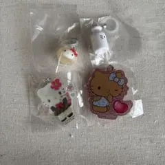 ハローキティ キーホルダー めじるし 4個セット