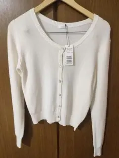 MIIA　ミーア オフホワイト　ニットカーディガン