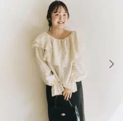 LOWRYSFARM 3wayシフォンブラウス クッキー&クリーム