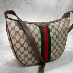 ✨美品✨GUCCI GG シェリーライン ショルダーバッグ ブラウン 巾着 
