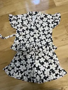 ふ*ー様 PAIR MANON 花柄甚平　110