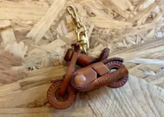 未使用品 ホンダ ワルキューレ バイク型 本革 レザーキーホルダー