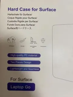 【 13.5インチ 】 MicrosoftSurfaceケース 透明×ブラック