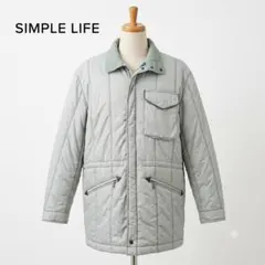 SIMPLE LIFE レナウン キルティングコート グレー L 中綿のサムネイル