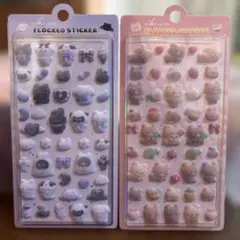 フロックシール 動物キャラクター 2シートセット