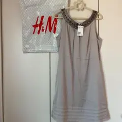 新品 H&M サテンワンピース 38 結婚式 二次会 パーティー
