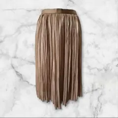 【美品】BRAHMIN ブラーミン プリーツスカート 36 光沢 低身長 小柄