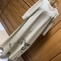オーダー品　付け下げからリメイク　Aラインロングワンピース