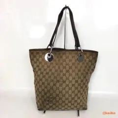 GUCCI グッチ GGキャンバス トートバッグ ブラウン レディース