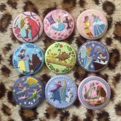 Disney刺繍缶バッチ9個