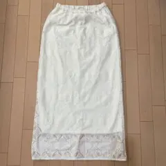 大柄レースナロースカートのサムネイル