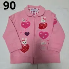 ミキハウス　長袖トップス　パーカー　トレーナー　90　うさこ