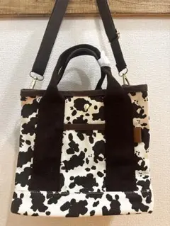 【美品】ALTROSE キャンバスミニトートバッグ 2WAY ルーム （カウ）Mのサムネイル