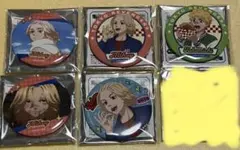 東京リベンジャーズ　ハピネスくじ　佐野万次郎、花垣武道　缶バッジ