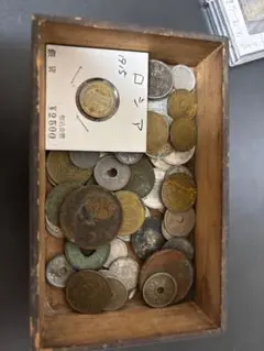 銀貨とざっせんのセット　　　海外と日本のセット