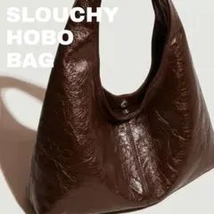Slouchy Hobo Bag ショルダーバッグ y2k 茶kmb9-2 - メルカリ