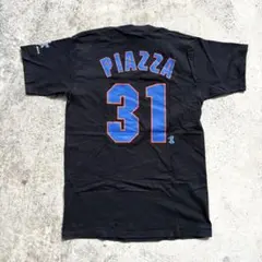 90s 00s MLB ニューヨーク メッツ ピアッツァ ネームTシャツ M