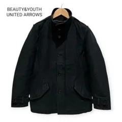 BEAUTY&YOUTH スタンドカラー ジャケット コットン L ブラック