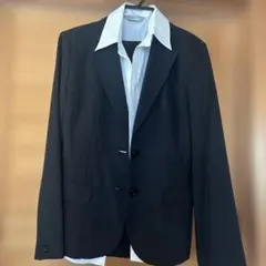 スーツ黒 シングルボタン ビジネスジャケット