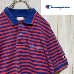 Champion チャンピオン　半袖ポロシャツ  ポロシャツ  ボーダー柄