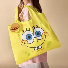 エコバッグ 大容量 スポンジボブ アメコミ キャラ 軽量 防水 海外 可愛い