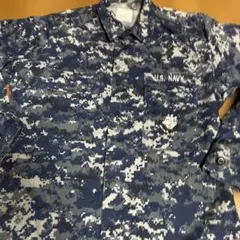 米軍実物US NAVY NWUType1デジタル迷彩ジャケットL-R フルパッチ