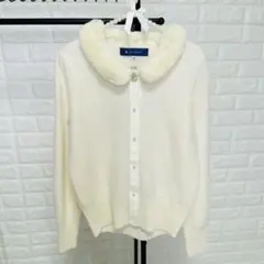M'S GRACY エムズグレイシー ファ襟 カーディガン ニットトップス40